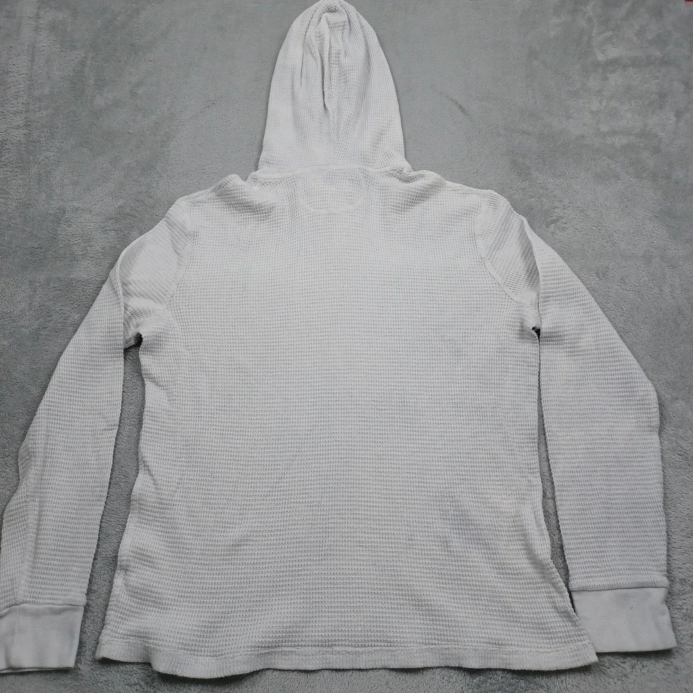 Vintage Polo Ralph Lauren Sweater Mens XL Gray Waffle Knit Hoodie Pullover